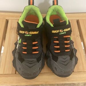 Skechers Kids Black, Green & Orange Light-Up Sneakers